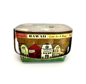 Vintage 1970 Caro Nan City Szene maßgeschneidert Korb Handtasche mit Schwenkgriff - Bild 1 von 17