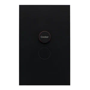 Clipsal Saturn ZEN Cooker Switch Single Pole 45A Black | Z4061/45-ZB - Picture 1 of 1
