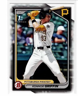 Konnor Griffin Pittsburgh Pirates  2024 Bowman Draft 1st Bowman **** - Image 1 of 2