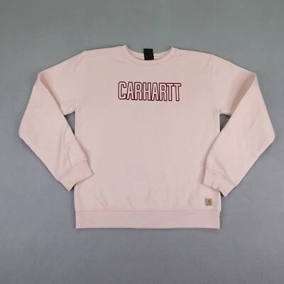 Carhartt Sweatshirt Girls XL Pink Pullover Crewneck Spellout Logo Sweater Kids ^ - Image 1 of 4