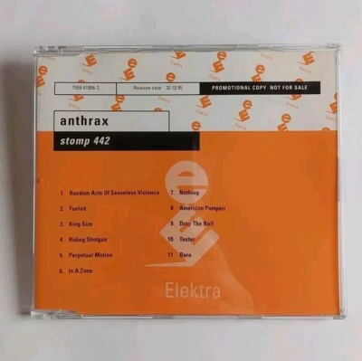 Anthrax - stomp 442 CD / Promo /Thrash Speed Metal / top erhalten / Elektra 1995 - Bild 1 von 4