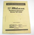 Mikasa MT-86D Tamping Rammer Jumping Jack Compactor Parts Operation Manual Book