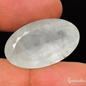 Huge 33.70Ct Genuine Oval Shape Natural Unheated White Aquamarine Loose Gemstone - Picture 1 of 7