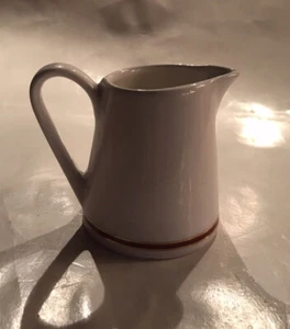 Syracuse China Restaurantware Creamer Maroon And Gold Stripe - Picture 1 of 7