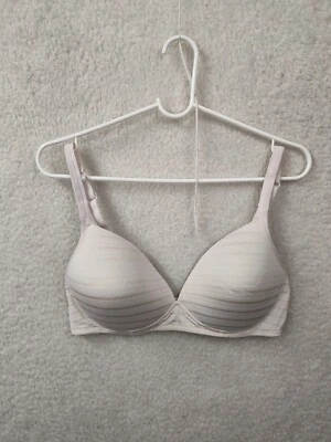 Warners Women Bra 38C Beige Nylon Blend Adjustable Strap Casual Fit T Shirt Bra - Image 1 of 4