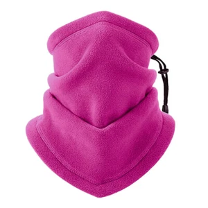 Winter Fleece Neck Warmer Gaiter with Adjustable Strap Neck Warmer Face Covering - Picture 1 of 29