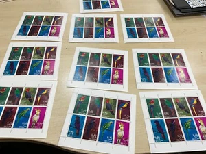 OMAN 1970 PARROTS stamps MNH mint 10 sheets A569 - Picture 1 of 6
