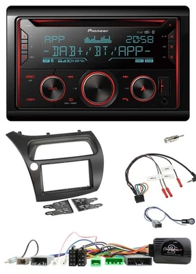 Pioneer 2DIN DAB Lenkrad Bluetooth USB CD Autoradio für Honda Civic 2006-2012 - Bild 1 von 4
