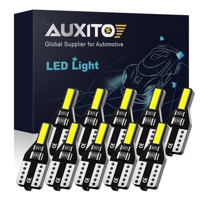 AUXITO T10 LED License Plate Light Bulbs 6000K Super Bright White 168 2825 AUC-7 - Image 1 of 4