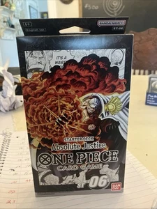 One Piece TCG Absolute Justice Starter Deck ST-06 Navy Black New Sealed ENGLISH - Picture 1 of 2