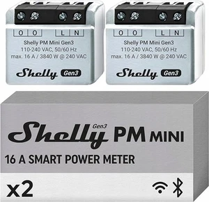 Shelly PM Mini Gen3 | Wi-Fi-Stromzähler 16A | 2er-Pack (B-Ware) - Bild 1 von 7