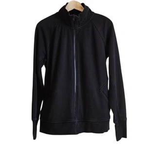 Athleta Sweatshirt längere Taschen dehnbar schwarz Damen Größe L - Bild 1 von 9