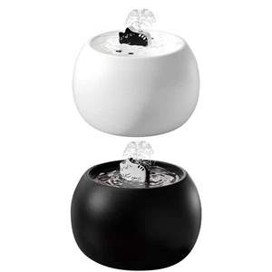 Fuente de Agua Cerámica Gato 1L Cerámica Gato Fuente Automática - Imagen 1 de 14