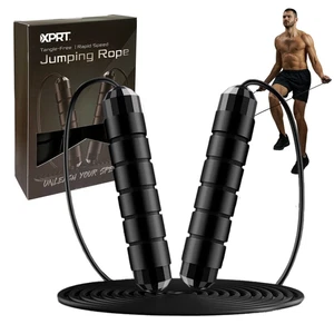 XPRT Fitness Pro Jump Rope - Senza grovigli con cuscinetti a sfera, regolabile 13 piedi - Foto 1 di 17