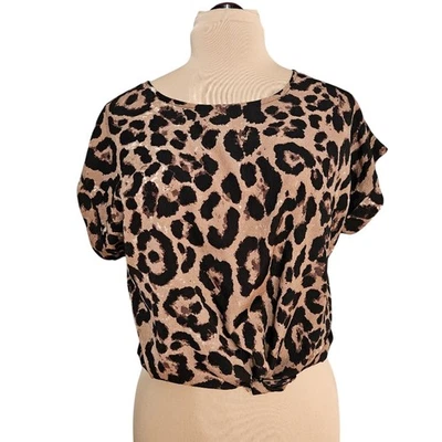 Cravatta stampa leopardata davanti media stampa animalier mob moglie casual leggera - Immagine 1 di 4