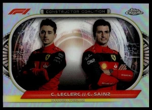 2022 Topps Chrome Fórmula 1 Charles Leclerc/Carlos Sainz Constructors Coalition - Imagen 1 de 2
