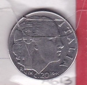 A613: Münze Coin ITALIEN Regno Vittorio E.III 20 Centesimi 1941 XIX Impero Mag - Bild 1 von 1