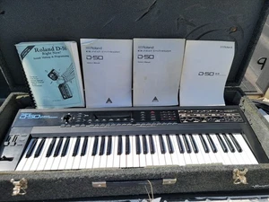 VINTAGE ROLAND D-50 SYNTHESIZER - 1980'S CLASSIC ARMENS 61 KEY SYNTH KEYBOARD - Picture 1 of 14
