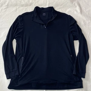 Cozy Earth Sweatshirt Herren Large schwarz Bambus CityScape Quarter Zip Pullover - Bild 1 von 6
