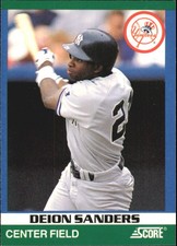 1991 Score 100 Rising Stars #6 Deion Sanders