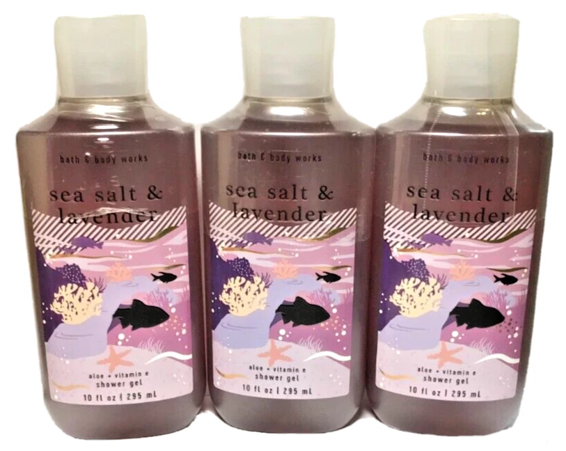 Bath and Body Works 3 geles de ducha SAL MARINA Y LAVANDA ~ ENVÍO GRATUITO Foto 1 de 1