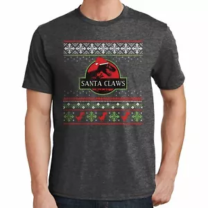 Jurassic Park Santa Claws Ugly Christmas Sweater Shirt Dino Santa Claus 02264 - Picture 1 of 62