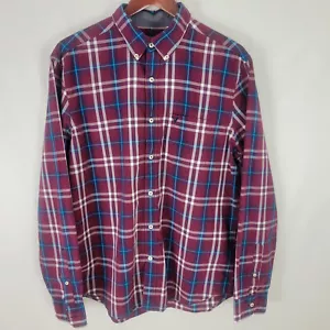American Eagle Hemd Herren Large rot kariert Classic Fit Langarm Button Down - Bild 1 von 12