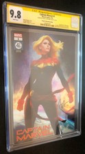 CAPTAIN MARVEL #1 -- Artgerm Collectibles Variant -- CGC SS 9.8 -- SIGNED Lau