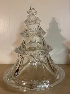 RARE Glass Christmas Tree Heavy Duty 11" 5-Tier *Weighs 6 lbs HTF Gorgeous! - Picture 1 of 10