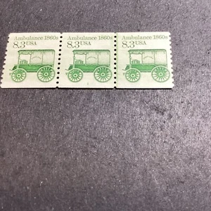 Scott #2128-Plate #1 Coil Of 3 Stamps 1985 Ambulance 8.3 MNH-Dull Dry Gum-US - Picture 1 of 1