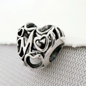 Pandora Authentic S925 Silver Charm Motherly Love Hollow Heart Charm Bead 791519 - Picture 1 of 4
