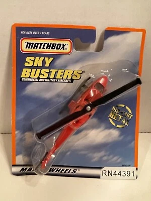 Vintage 2000 Matchbox Skybuster Red Rescue Helicopter Die-cast Aircraft NIB - Image 1 of 4