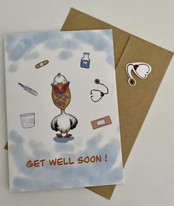 “Yes, I Can” Inspirational, get well Pelican pun greeting card,for him,for her - Picture 1 of 5