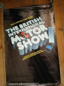 AUTO Poster (1984) "BRITISH INTERNATIONAL MOTOR SHOW" Trip Into Tomorrow* - Picture 1 of 1