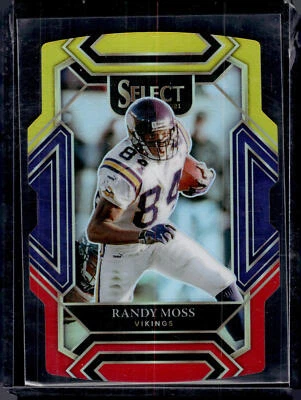 2021 Panini Select #237 Randy Moss Red and Yellow Prizm Die Cut - Image 1 of 2