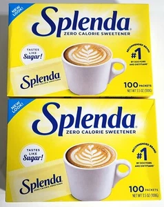 Splenda Zero Calorie Sweetener Packets, 100-count Packages (Pack of 2) exp 3/26 - Picture 1 of 5