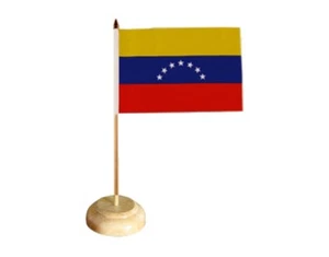 Tischflagge Venezuela 7 Sterne 1930-2006 alte venezolanische Tischfahne 15x22cm - Bild 1 von 1