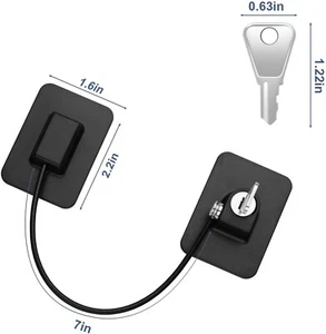 2 Pack Fridge Lock Freezer Lock with 4 Key for Child Safety Refrigerator Locks - Picture 1 of 4