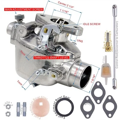 8N9510C HD Carburetor For Ford Tractor 9N 8N 2N Heavy Duty Marvel Schebler - Image 1 of 4