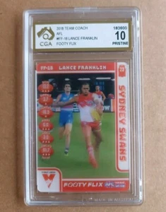 Lance Franklin Footy Flix Teamcoach 2018 - CGA 10 PRISTINE not PSA - Picture 1 of 2