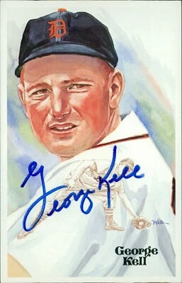 George Kell Detroit Tigers Signed Perez Steele HOF Postcard JSA Authenticated - Image 1 of 3
