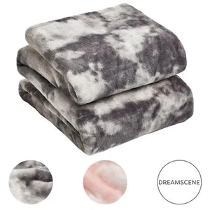 Dreamscene Tie Dye Ultra Soft Blanket Flannel Fleece Warm Throw Over Sofa Couch - Picture 1 of 9