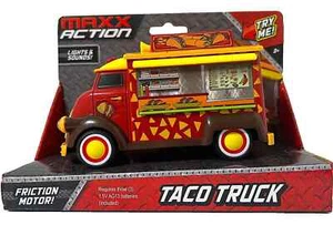 Maxx Action Taco Truck Motor de fricción Neumáticos de goma Luces y sonido - Imagen 1 de 4