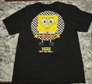 Vans Spongebob Off The Wall T-shirt Checkerboard Style Size Kids XL Pocket - Imagen 1 de 5