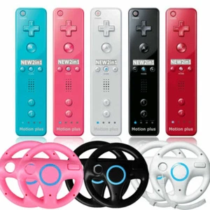 For Nintendo Wii Motion Plus Remote Controller Racing Mario Kart Steering Wheel - Picture 1 of 27