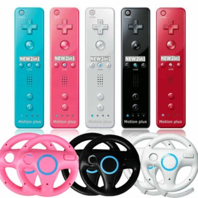For Nintendo Wii Motion Plus Remote Controller Racing Mario Kart Steering Wheel - Image 1 of 4