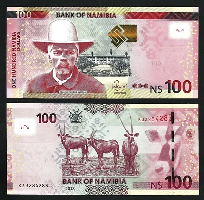 Namibia 100 Dollars 2018, UNC, P-14b - Image 1 of 3