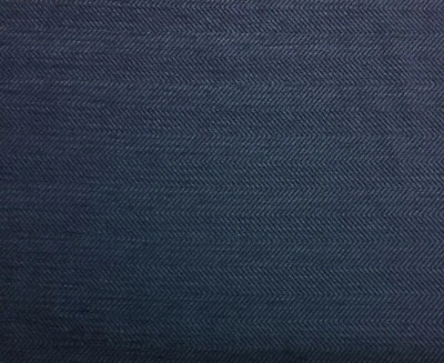 BALLARD DESIGN JUSTIFY UNIFORM BLUE InsideOut® HERRINGBONE FABRIC BY YARD 55"W - Image 1 of 4