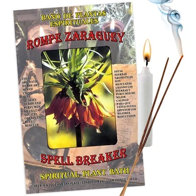 SPIRITUAL PLANT BATH: HEX BREAKER-ROMPE ZARAGUEY BANO DESPOJO LIMPIA Santeria