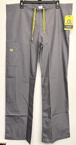 NWT WonderWink Origins Unisex Sierra Drawstring Cargo Scrub Pants Pewter Size M - Picture 1 of 9